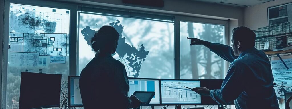 Professional assessing storm damage on trees in Debary for safe removal.