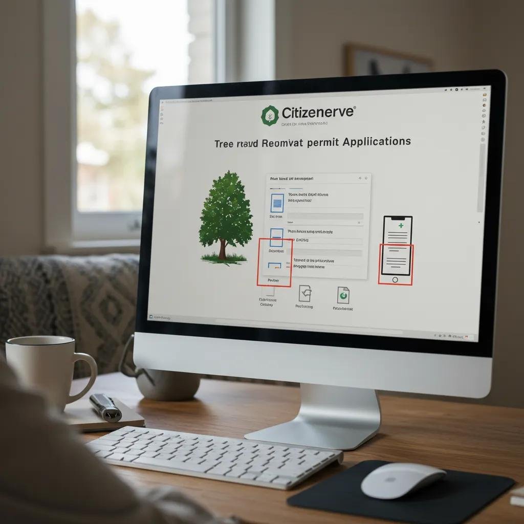 User-friendly interface of Citizenserve portal for tree removal permit applications